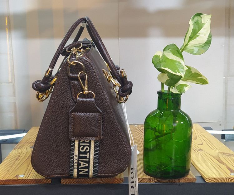 کیف مجلسی زنانه طرح DIOR قهوه ای کد 249