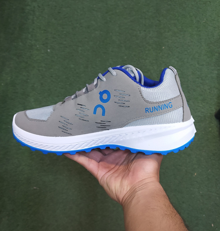 کفش کتانی مردانه اسپرت مدل QC(Cloud Surfer) طوسی آبی کد ۳۰۲